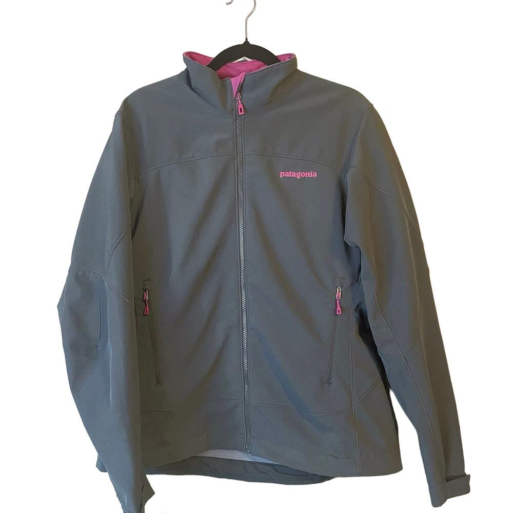 Patagonia Adze Jacket size Large Gray and Pink Versatile Softshell